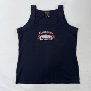 Vintage Renegade Classics USA Women's Tank Top Size XL Biker Y2K Grunge Cotton
